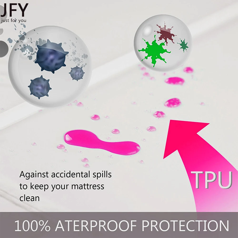 Хлопковый махровый чехол на Матрас 100% водонепроницаемый защитный матрас защита