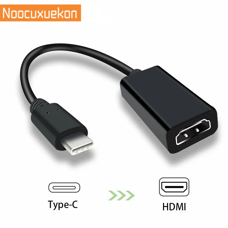 USB Type C к HDMI адаптер 3 1 Мужской женскому конвертер для MacBook2016/Huawei Matebook/Smasung S8|Кабели