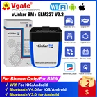 Vgate vLinker BM + ELM327 V2.2 для сканера BMW Bluetooth 4,0 wifi OBD 2 OBD2 автомобильный диагностический инструмент ELM 327 авто инструмент для Bimmercode