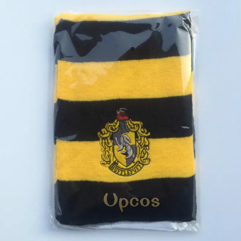 Шарф для косплея Гриффиндор Слизерин Hufflepuff Ravenclaw potter шарф шарфы костюмы подарок оптом - Цвет: Hufflepuff