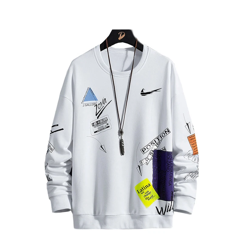 

Spring and autumn new men's INIKE long-sleeved T-shirt round neck youth casual sweater fashion trendy brand top