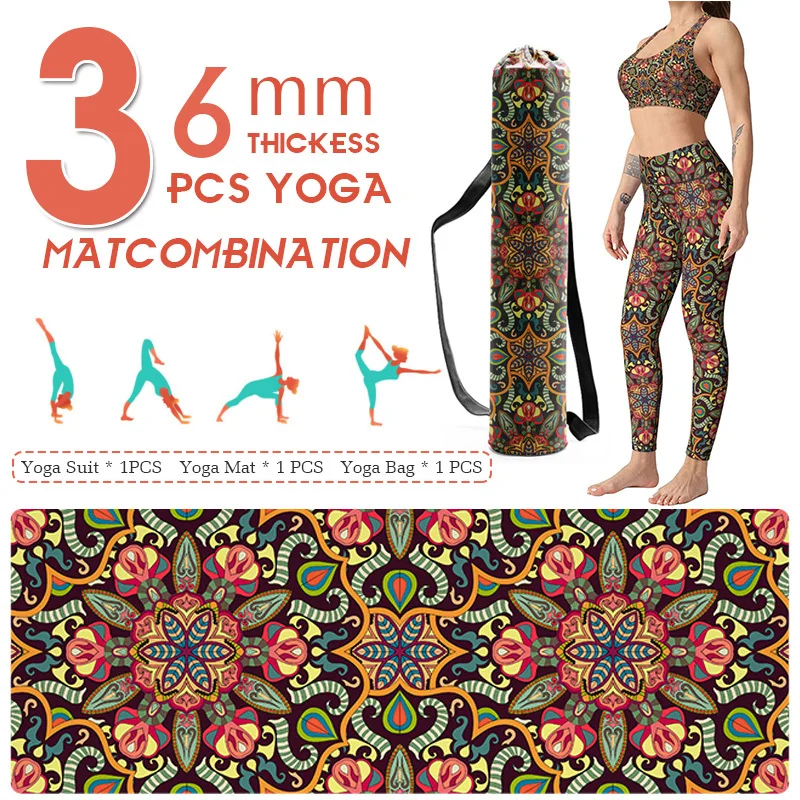 1850*680*5mm Natural Rubber Yoga Mat Non Slip Carpet Mat For Beginner Environmental Fitness Gymnastics Mats 3PCS