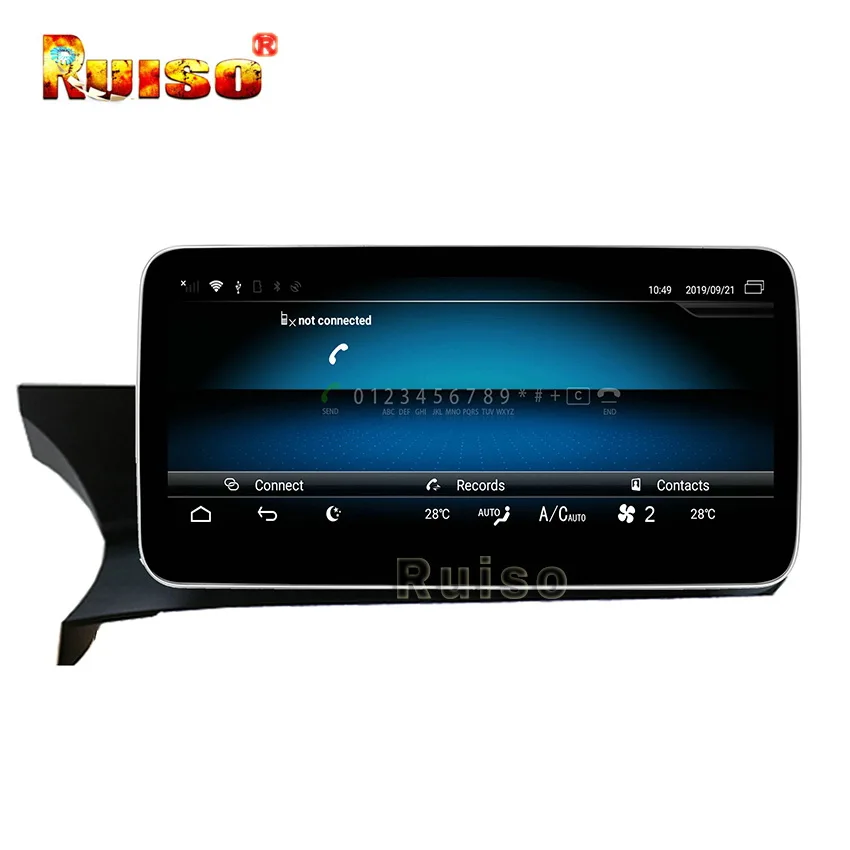 Автомобильный DVD проигрыватель Ruiso 4 Гб + 32 ГБ для Benz C Class W204 (2011 2014) Android 9 0 gps аудио