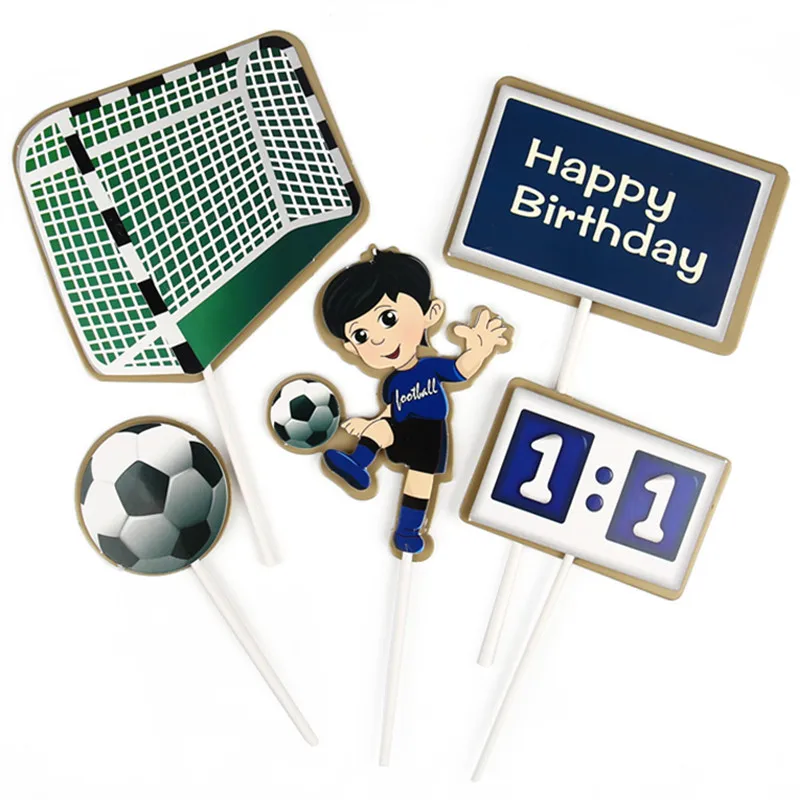 Украшение футбольного мяча украшение для детского торта с днем рождения десерта