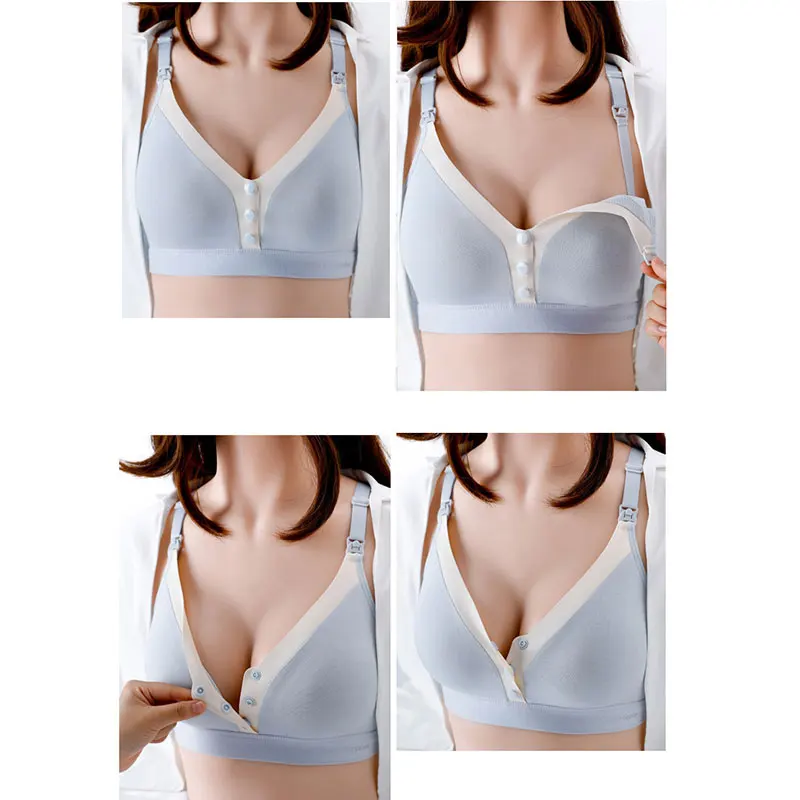 Женский бесшовный бюстгальтер для кормящих матерей без косточек мягкое