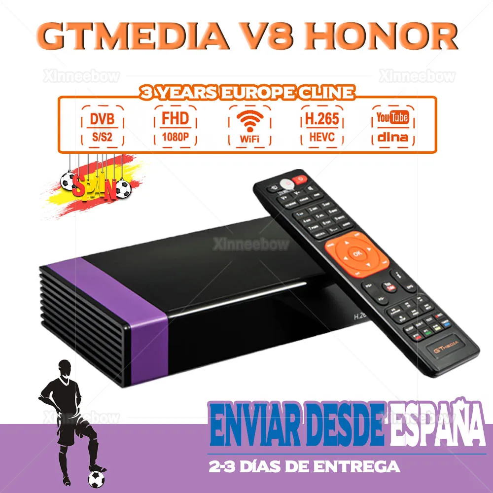 Другое Спутниковый ресивер Gtmedia V8 honor DVB-S2 с 3 летами Европы cline такой же как GTmedia V8 Nova встроенный Wifi ключ Full HD - Цвет: Другое