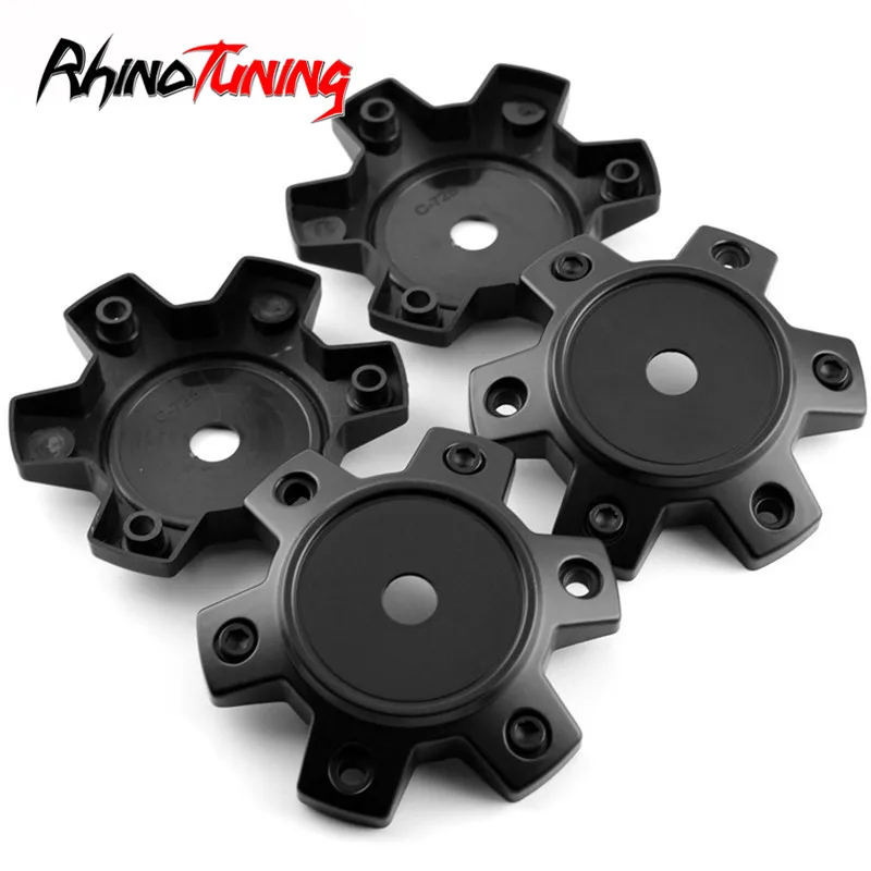 

4pcs 113mm Rhino Tuning Wheel Center Caps For CAP-M-1018 C-728 Rim Hub Cover Refits Car Accessroies Black