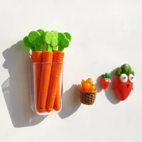cute carrot sealing clip refrigerator paste strong magnetic tape storage box food sealing machine 3d three dimensional