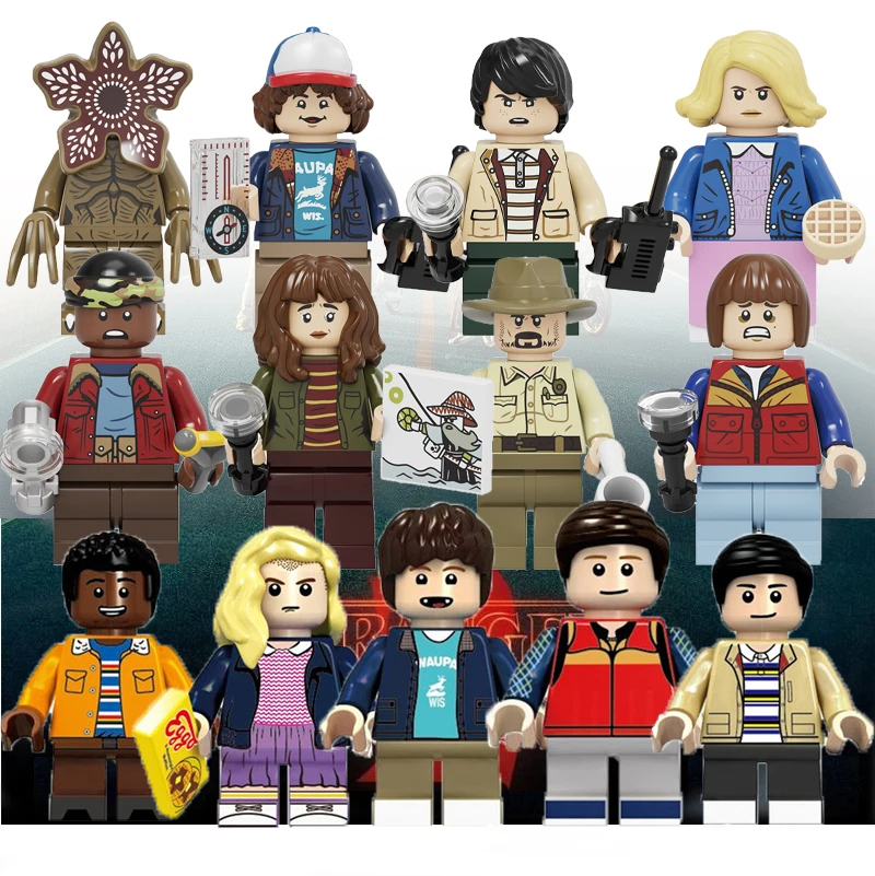 Один набор строительных блоков juguetes Stranger Things Demogorgon duston Henderson Mike Wheeler, Детские кубики CY1001+ KF8025