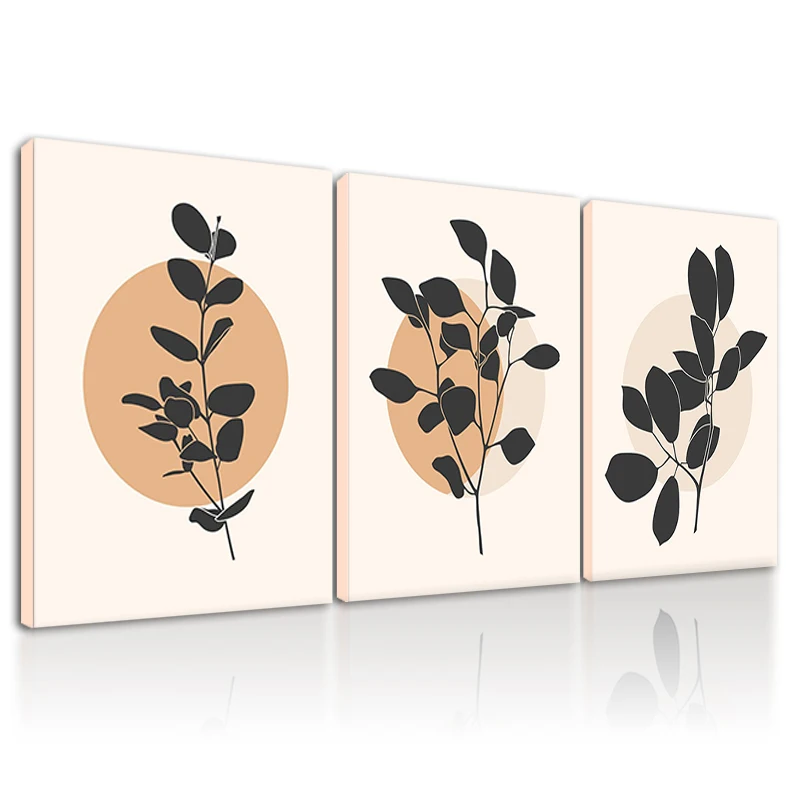 Настенная картина с изображением Солнца и Луны ботанический декоративный постер