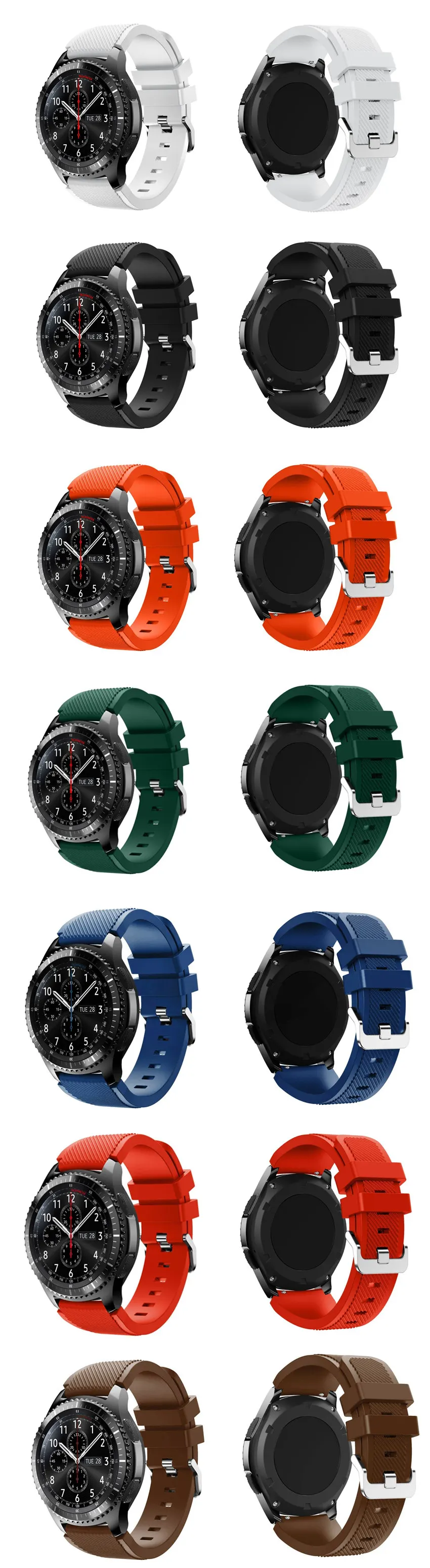 Gear S3 ремешок для samsung Galaxy watch 46 мм 42 мм S3 Frontier/Классический 22 мм ремешок для часов Силиконовый браслет huawei watch gt ремешок