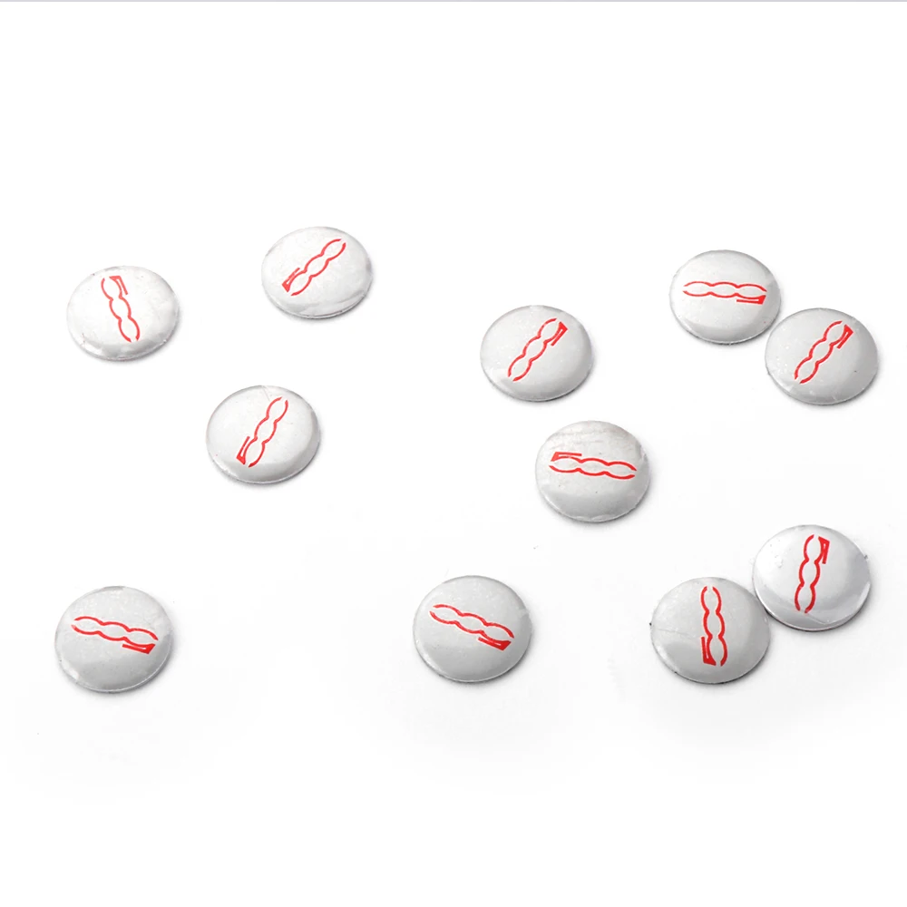 Автомобильная эмблема 10 шт. 14 мм Алюминиевые наклейки на ключи дистанционного