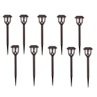 10 шт.компл., светодиодные уличные фонари на солнечной батарее для дорожек, садовые фонари на солнечной батарее для дорожек, газона, двора и подъездной дорожки