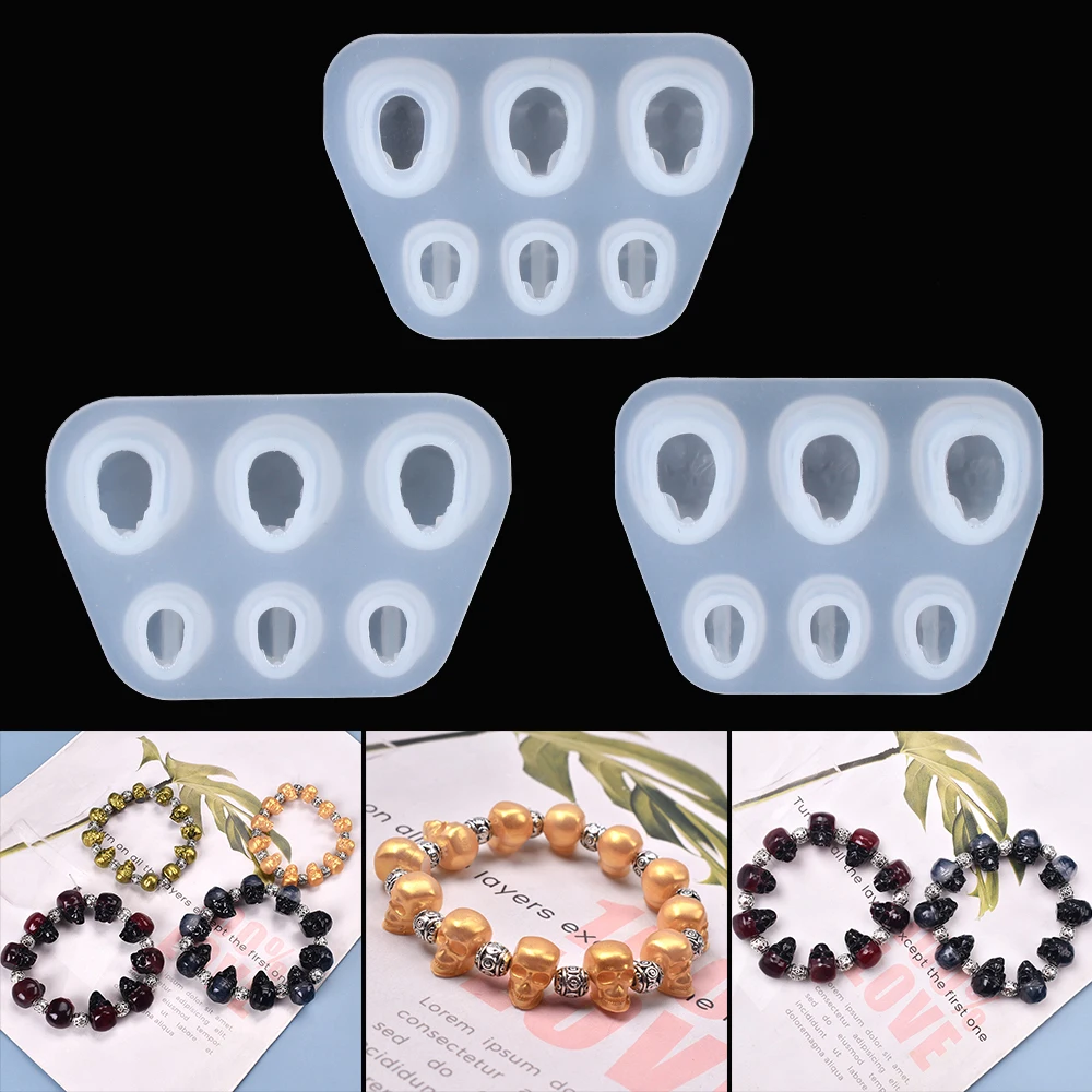 1 шт. силиконовая форма для браслета в виде черепа |