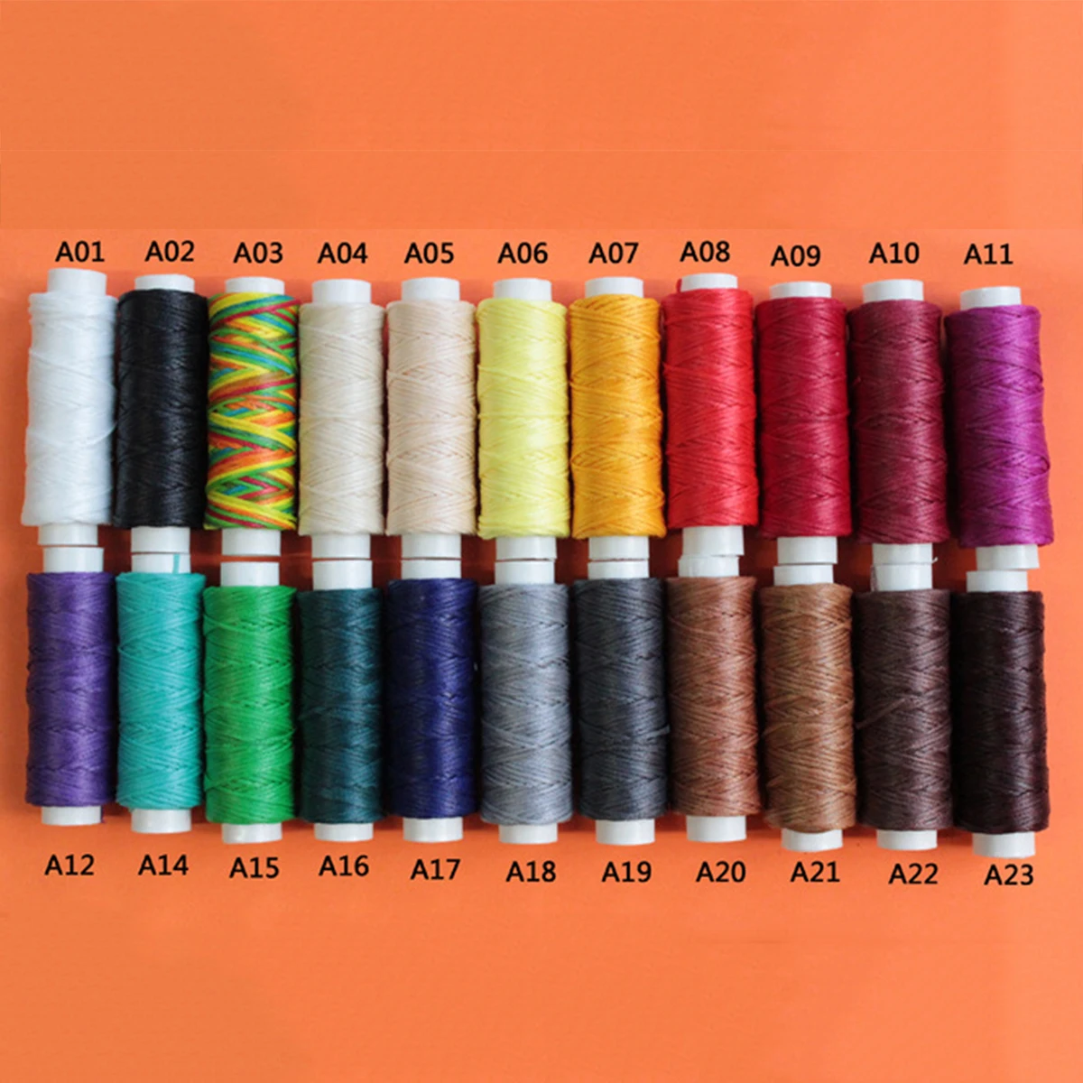 Description Picture 4 of item20m/roll Durable Flat Waxed Thread 0.8mm Width for DIY Leathercraft Tool Stitching Thread Shoes Handbag Luggage Accessories