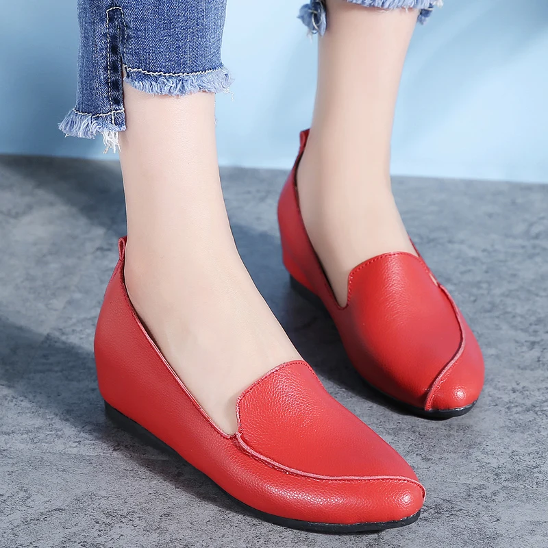 Бренд FEVRAL женские туфли на плоской подошве без застежки с круглым носком летние