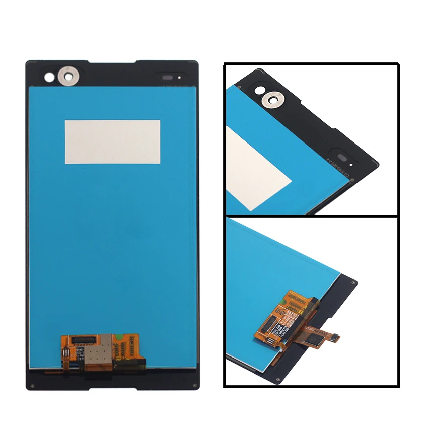 Для SONY Xperia C3 D2533 D2502 ЖК-дисплей дигитайзер Датчик стеклянная панель в сборе для