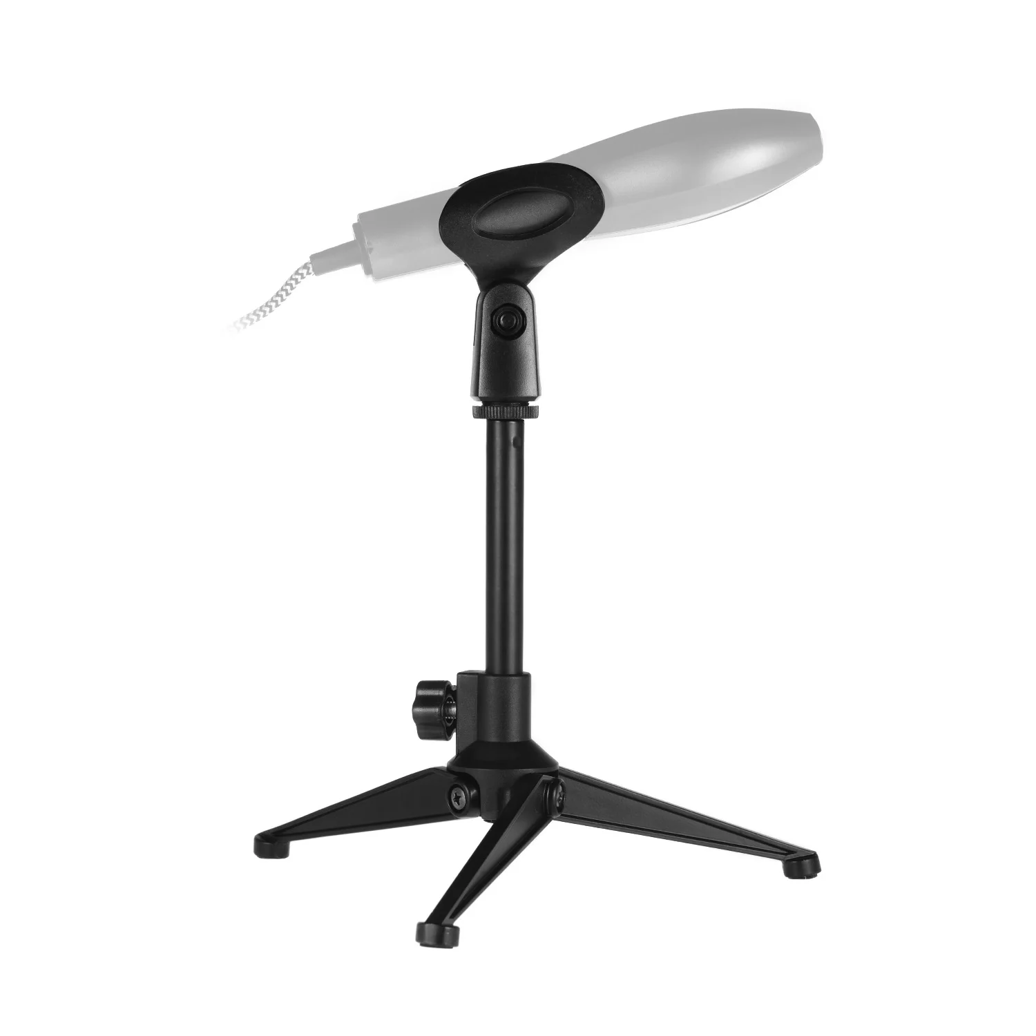 Mini Desktop Microphone Stand Bracket Tripod Portable Foldable with Adjustable Microphone Holder