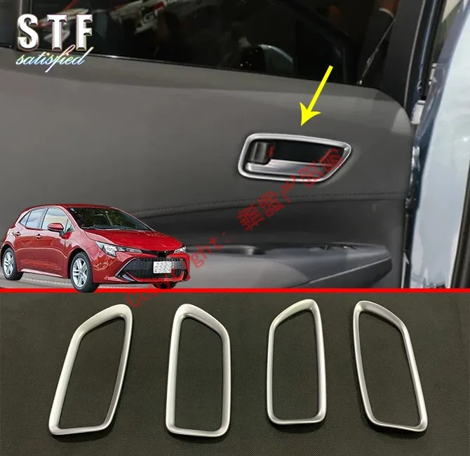 

ABS Pearl Chrome Interior Car Decoration Door Handle Cover Trim Molding For Toyota Corolla Hatchback Auris Sport 2019 2020