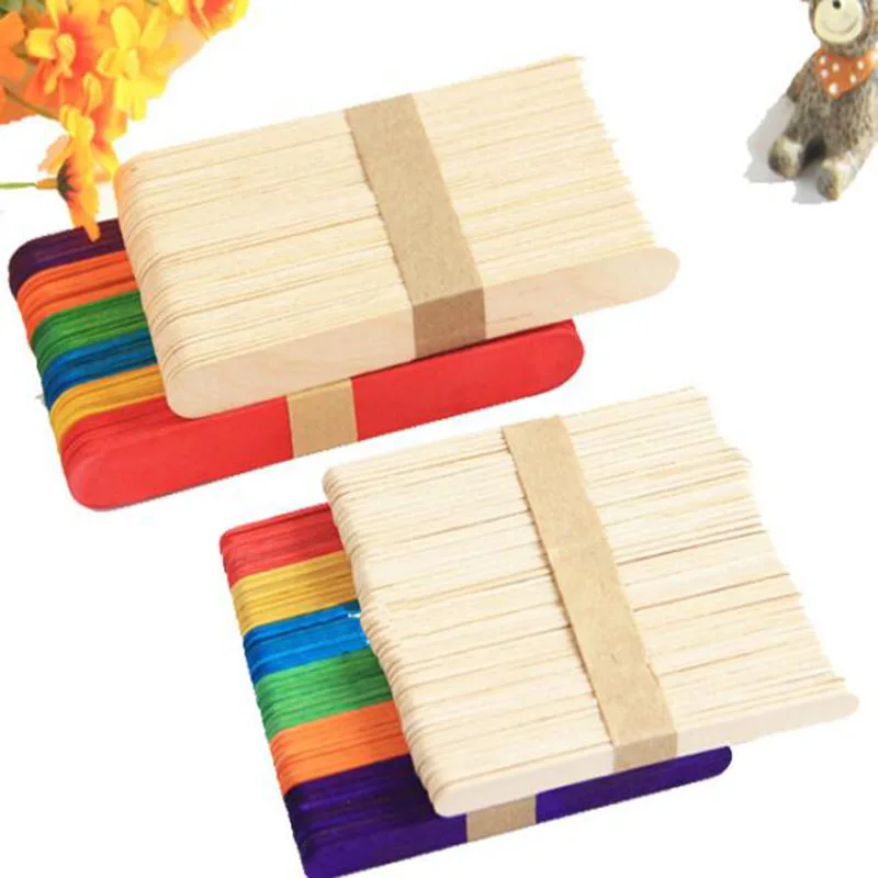 Деревянные палочки для мороженого 50 шт./лот конфет принадлежности поделок