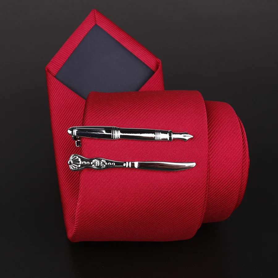 Металлический мужской зажим для галстука Linbaiway мягкий классический галстук