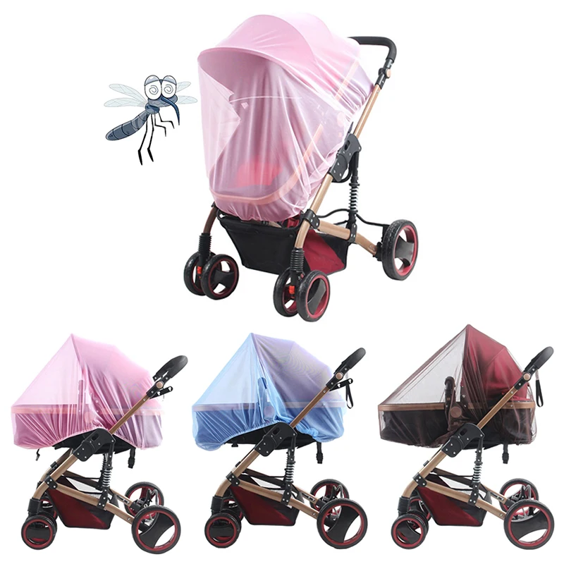 Baby Stroller Pushchair Mosquito Insect Shield Net Mesh Stroller Accessories cart Mosquito Net  Safe Infants Protection