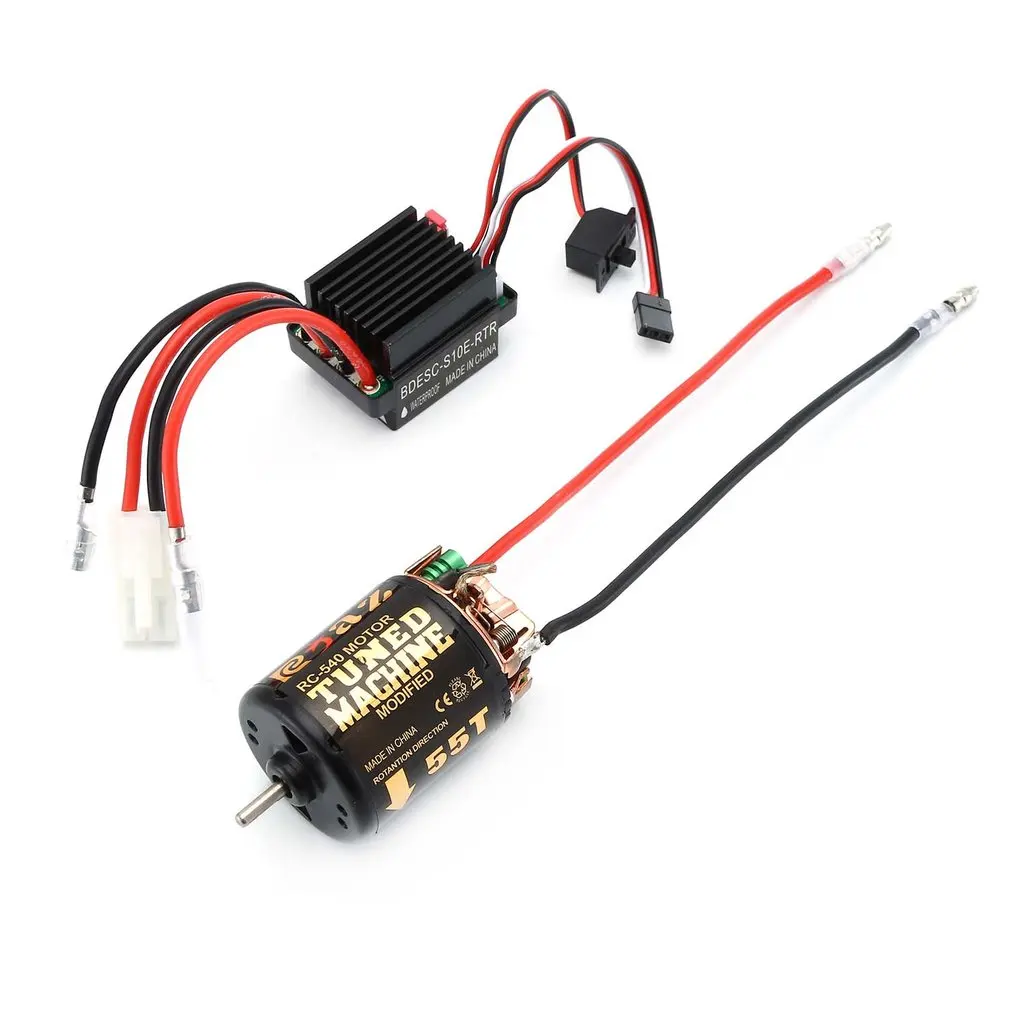 Щеточный двигатель RC 540 35T 45T 55T с контроллером скорости 320 водонепроницаемый ESC для