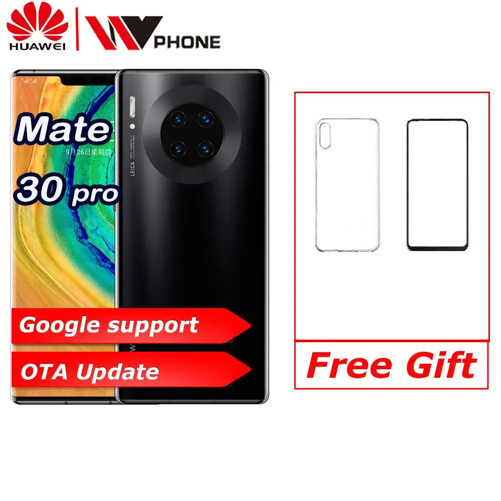 HUAWEI Mate 30 Pro мобильный телефон 6 53 дюймов Kirin 990 Восьмиядерный Android 10 В экран Датчик