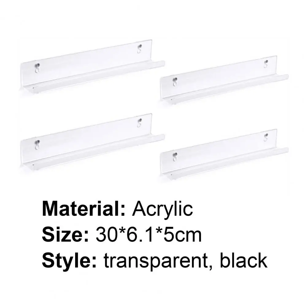 

Hot Sales 6Pcs/Set Record Shelf Wall Mount Convenient Acrylic Eco-friendly Listening Album Record Holder for Indoor
