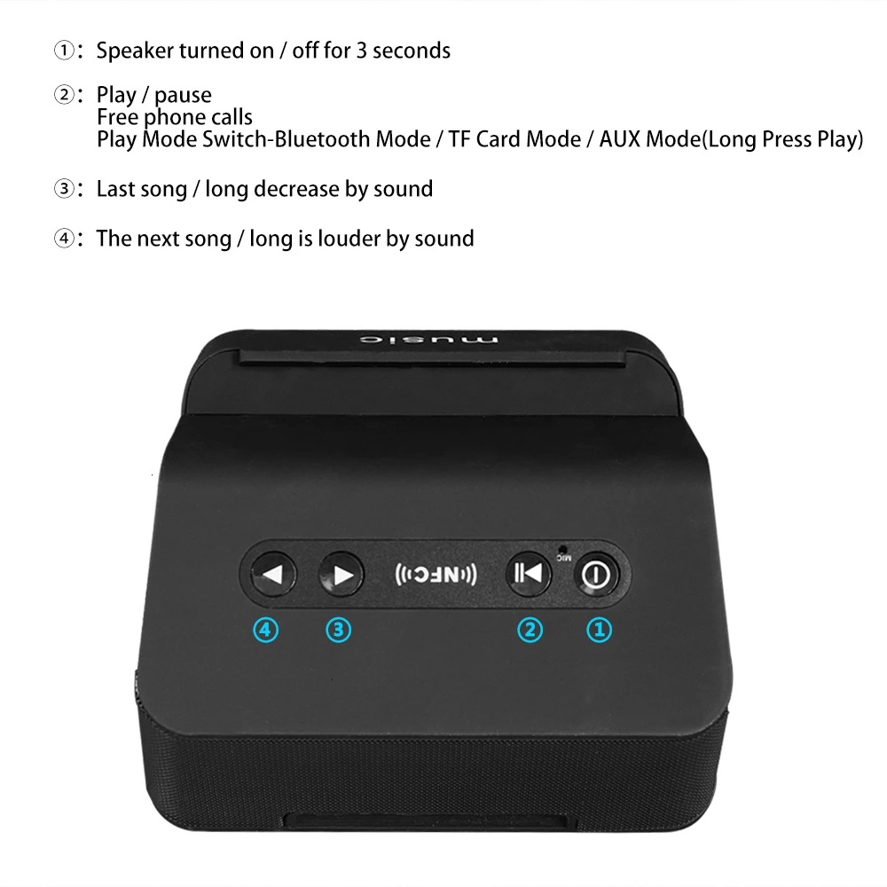 Bluetooth портативный мини индукционный динамик беспроводной музыкальный s BT NFC