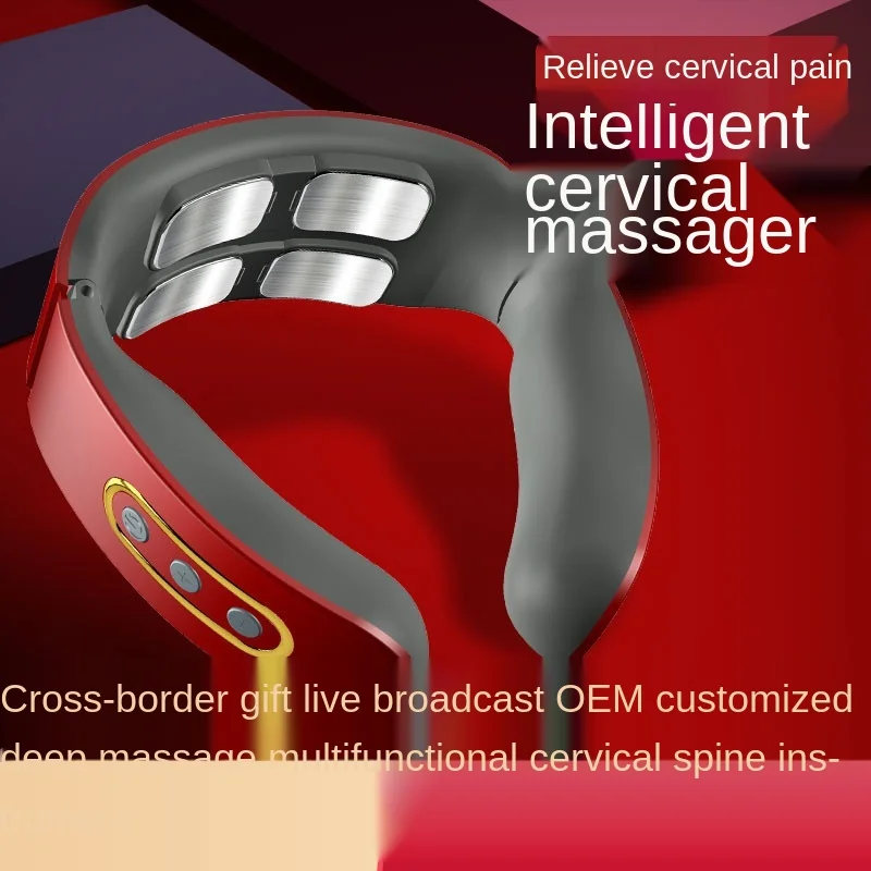Массажер для шеи Электромагнитный импульсный инструмент физиотерапии шейного