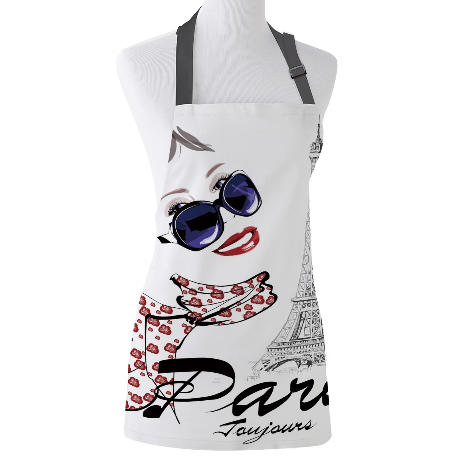 Красивая девушка Париж башня очки юбка искусство Европа узор кухня фартук для