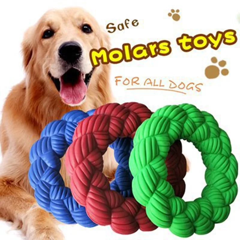 

Portable Outdoor Training Ring Dog Toys Pet Interactive for Small Large Dog Chew Toy Flying Discs Dog Motion Tug of War Throwing