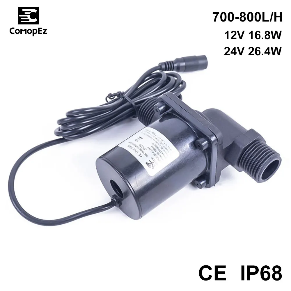 

12V 24V 1.4A DC Brushless DC Water Pump IP68 Thread Solar Water Heater Shower Heating Booster Pump-20-100S °C