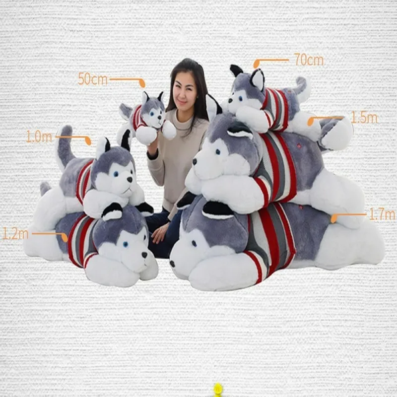 

Jumbo Giant Plush Husky Dog Soft Toy Doll Pillow Stuffed Animal Birthday Gift UK Cotton Reward Birthday Soft Fill Cute Dog