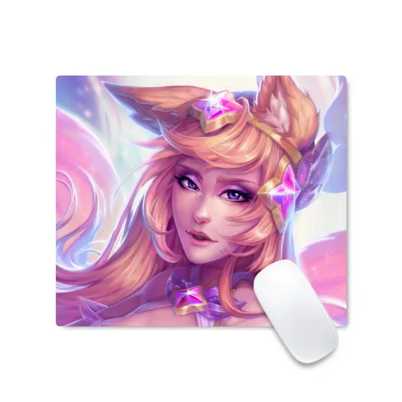 

Star Guardian Ahri Splash DIY Design Pattern Game mousepad Desk Table Protect Game Office Work Mouse Mat pad non-slip mat