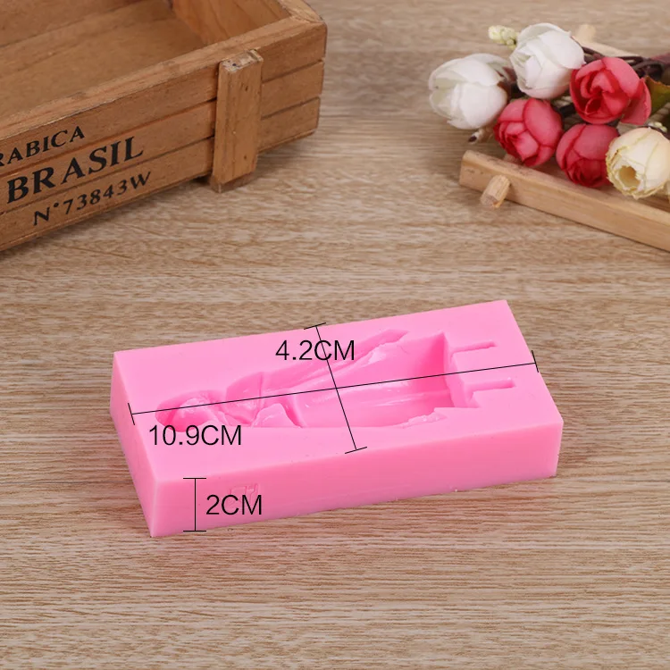 Силиконовая форма для девушек с длинными волосами формы торта из смолы глины