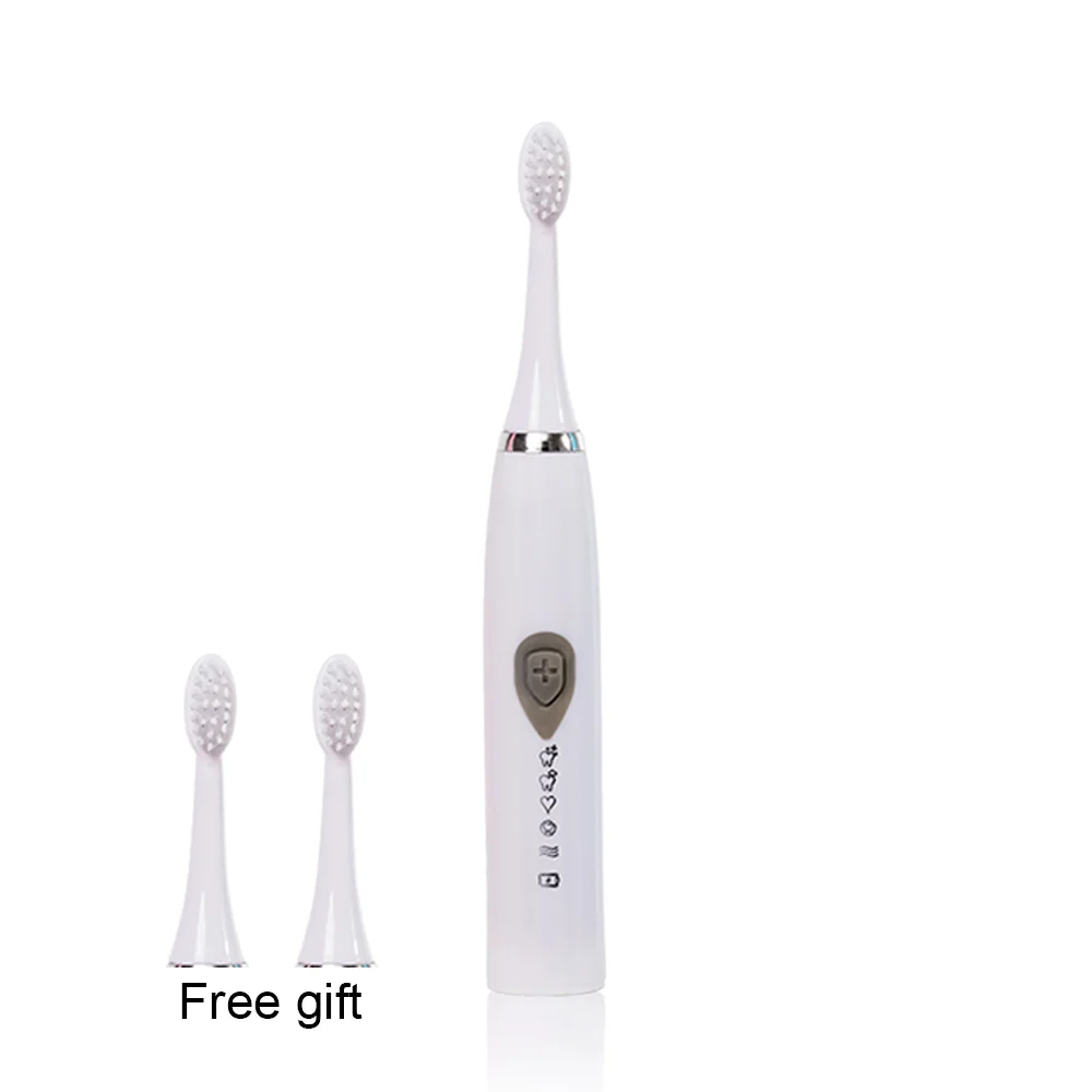 Электрическая зубная щетка с 3 сменными головками USB перезаряжаемая звуковая