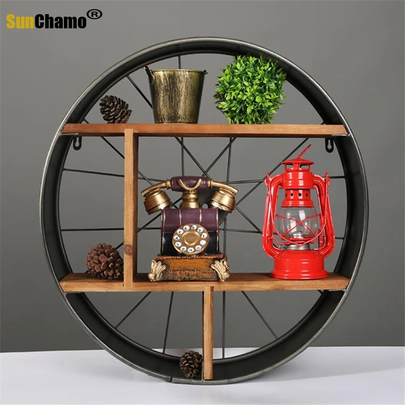 68 cm Iron Wall Clock American Country Retro Industrial Wind Bar Cafe Decoration Color Wall-mounted Creative Home Decor Crafts | Дом и сад