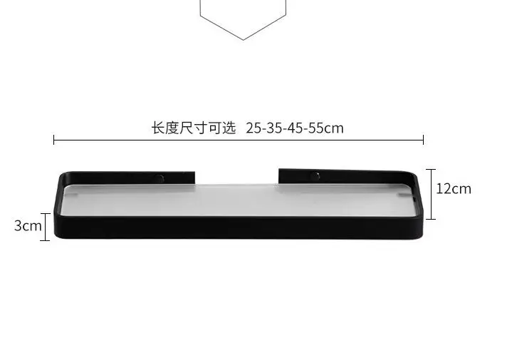 tuqiu bathroom shelf glass shelfsquare 20 50cm black bathroom corner shelvesshower room rackaluminum cosmetic shelf free global shipping