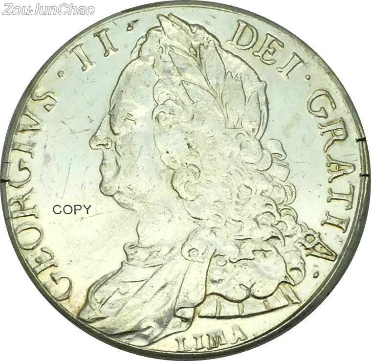 Французский 1746 г. Король Луи XV Франция большая Подлинная старинная латунная