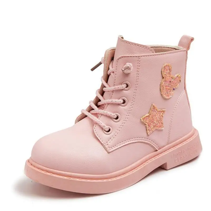 Осенне зимние новые детские ботинки для девочек детская обувь с высокими