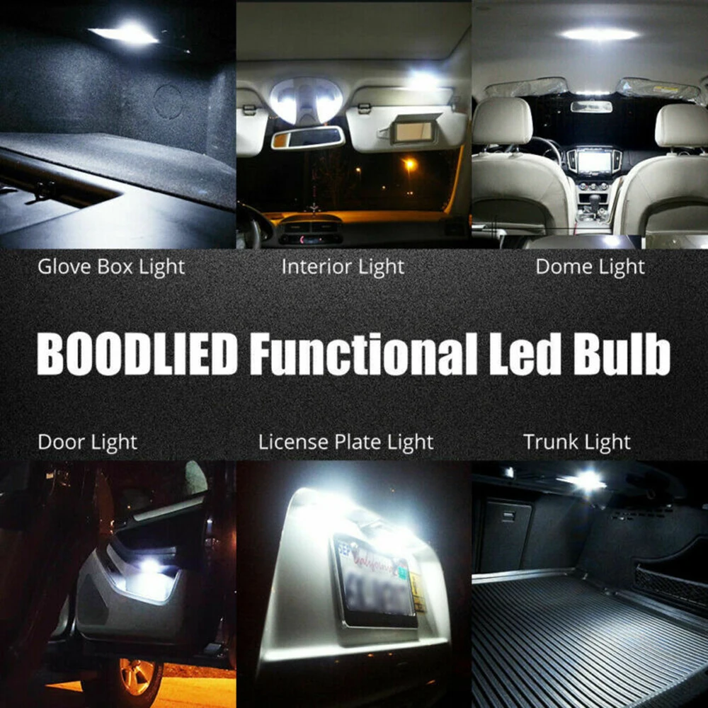 

2Pcs LED Lights Accessories 6000K Auto Car Festoon Indoor Map Replacement
