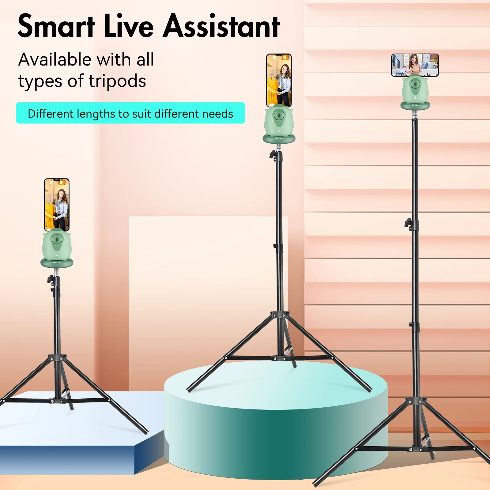 TELESIN умный шарнирный держатель для селфи вращение на 360 градусов автоматическое