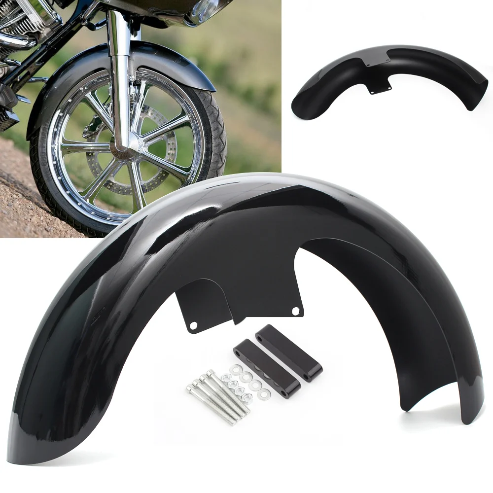 

Брызговик на переднее крыло мотоцикла, брызговик для Harley touring Road King, глянцевый черный, 21 дюйм