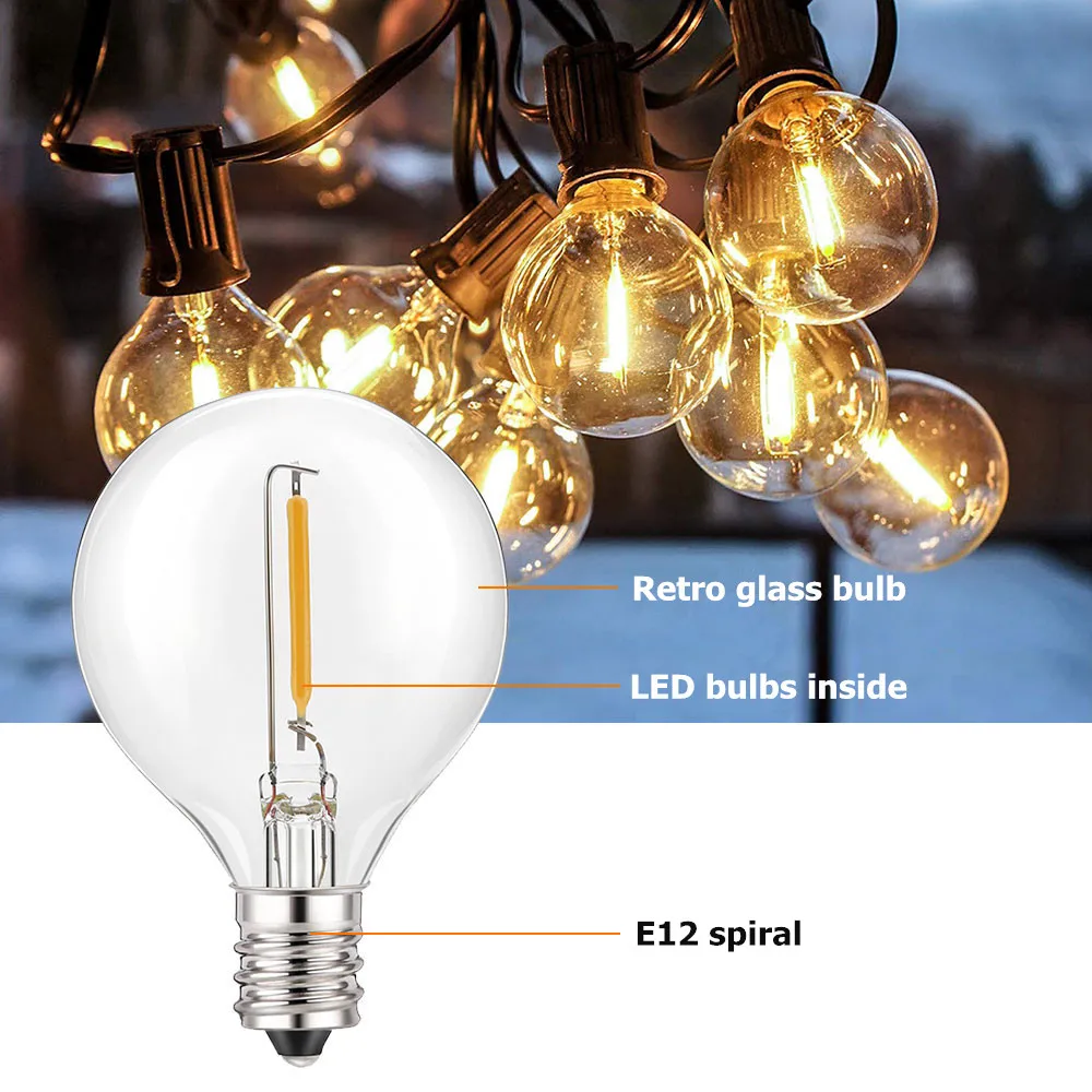 G40 лампой Эдисона для солнечный светильник аксессуары Водонепроницаемый лампа