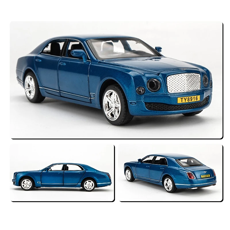 

Сплав Вытяните назад автомобиль модель литья под давлением Металл игрушечных автомобилей со звуком светильник 6 открытой двери для подарок...