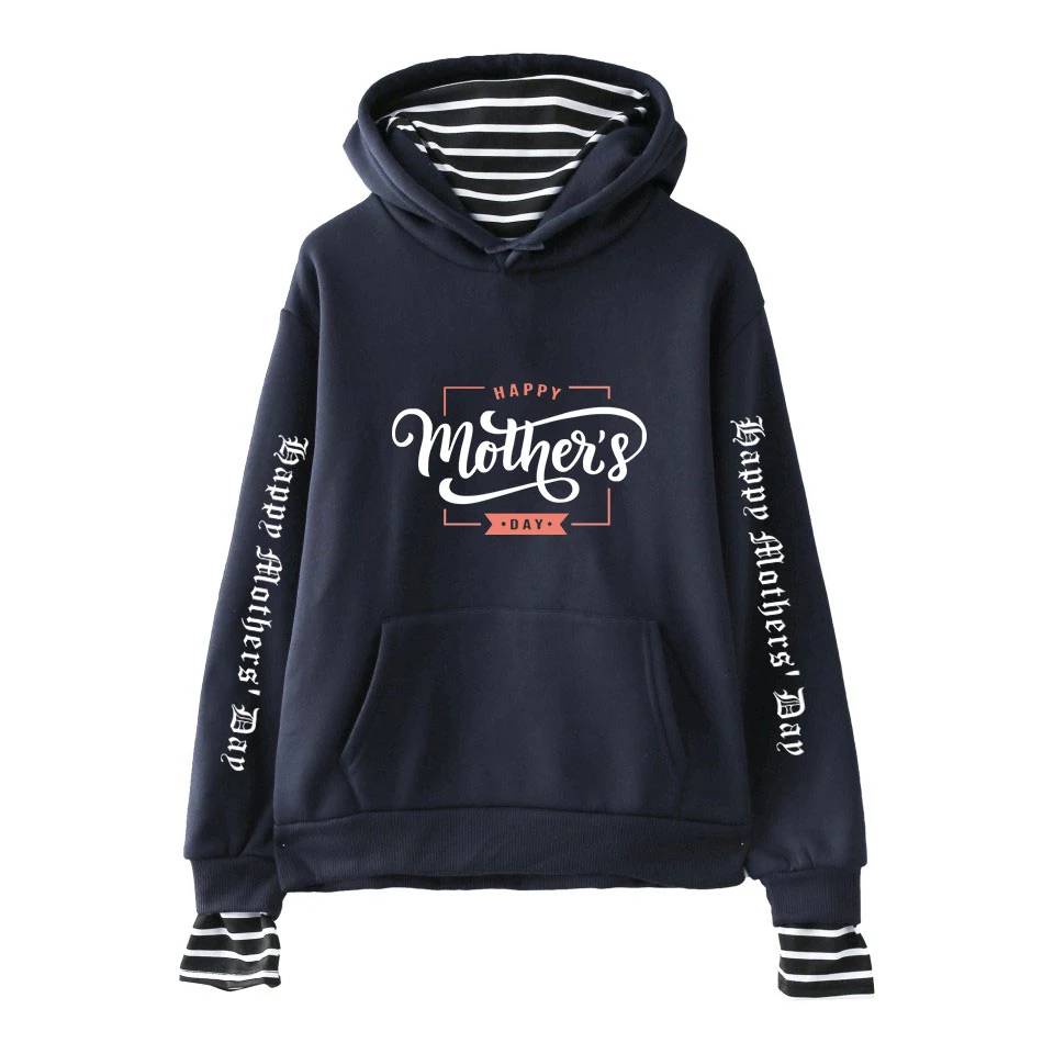 

Mothers Day 2021 Fake Two Hoodie Female Hoodie Long Sleeve Sweatshirt Harajuku Streetwear Fashion Plus Size Clothes