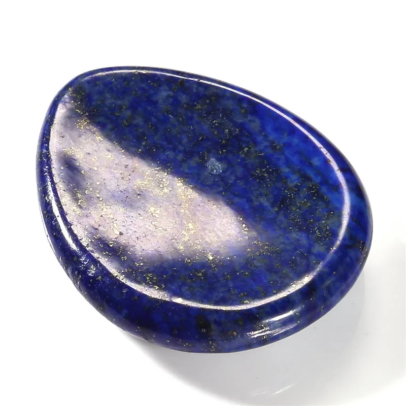 Dyed Lapis Lazuli Sunligoo 1x Аметист большой палец беспокойтесь камень пальмовые камни карман натуральные Рэйки, лечение чакры Кристалл терапия геометрические каменные украшения - Цвет: Dyed Lapis Lazuli