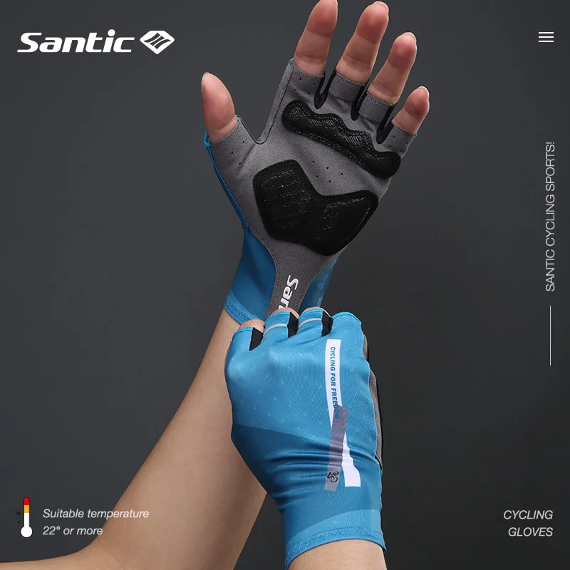 

Перчатки Santic мужские для велоспорта, удобные дышащие митенки с короткими пальцами, Азиатский размер